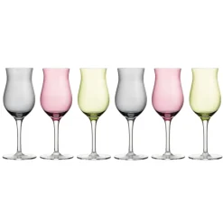 HADELAND GLASSVERK Drammeglass-AUGUSTIN DRAMMEGLASS MIX FARGER 14 CL 6 STK