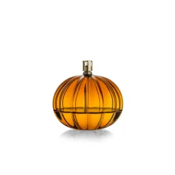 HADELAND GLASSVERK Oljelamper-AURORA OLJELAMPE OPTIKK RUND 11 CM AMBER