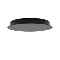 HADELAND GLASSVERK AS Taklamper|Baldakiner-BALDAKIN RUND Ø340MM 5 HULL Sort