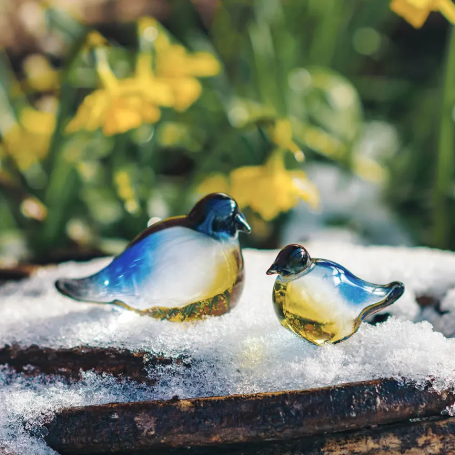 HADELAND GLASSVERK Glassfigurer-BLÅMEIS GLASSFIGUR 9CM