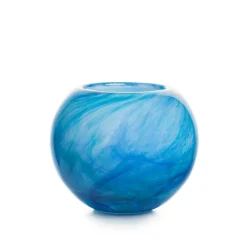 HADELAND GLASSVERK AS Dekorfat Og -Boller|Kunstglass-BLUE OCEAN BOLLE 16 CM BLÅ