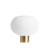 HADELAND GLASSVERK AS Bordlamper|Bordlamper-BORDLAMPE 4169 SMALL HVIT MATT M. MESSING SOKKEL