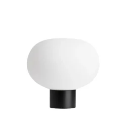 HADELAND GLASSVERK AS Bordlamper|Bordlamper-BORDLAMPE 4169 SMALL MATT M. SORT SOKKEL Hvit