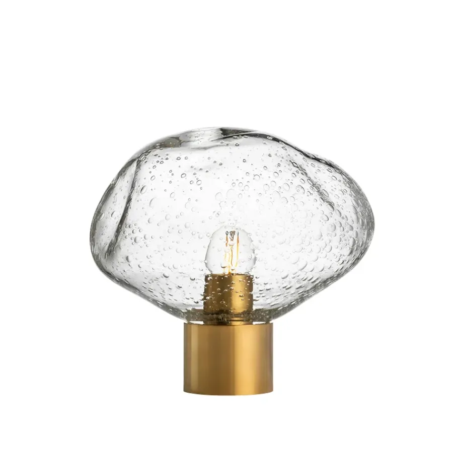 HADELAND GLASSVERK Bordlamper|Bordlamper-CRYSTAL STONE BORDLAMPE KLAR M/SODA