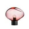 HADELAND GLASSVERK Bordlamper|Bordlamper-CRYSTAL STONE BORDLAMPE MORGENRØD