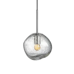 HADELAND GLASSVERK Taklamper|Crystal Stone-CRYSTAL STONE PENDELLAMPE KLAR SODA