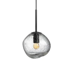 HADELAND GLASSVERK Taklamper|Crystal Stone-CRYSTAL STONE PENDELLAMPE KLAR SODA