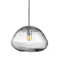 HADELAND GLASSVERK Taklamper|Crystal Stone-CRYSTAL STONE PENDELLAMPE KLAR SODA