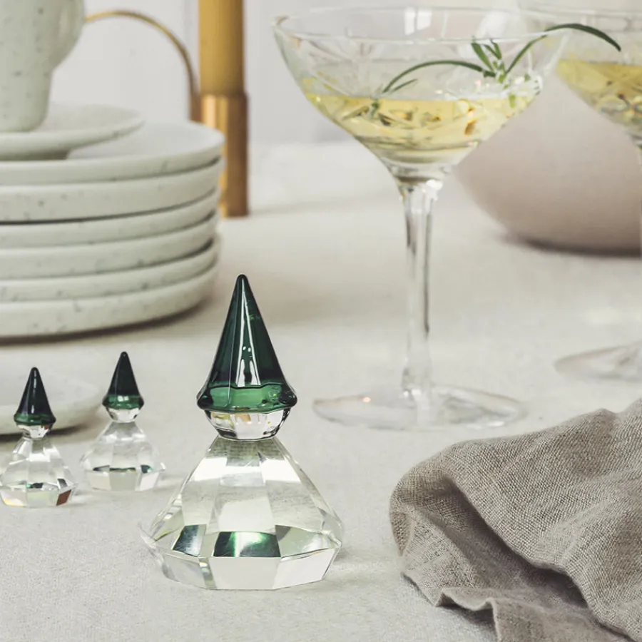 HADELAND GLASSVERK AS Julepynt-DIAMANTNISSE GRØNN LUE 4,35 CM 2 PK Grønn