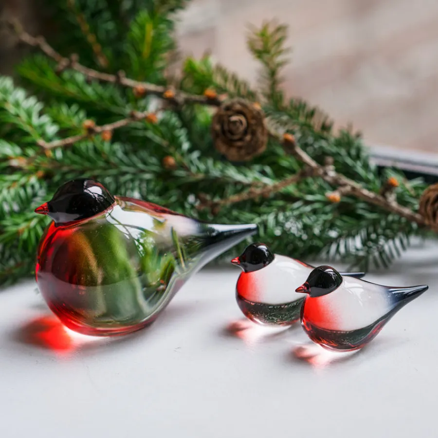 HADELAND GLASSVERK Glassfigurer-DOMPAP GLASSFIGUR 6 CM 2 STK Rød