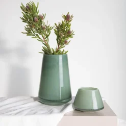 HADELAND GLASSVERK Vaser-DUGG VASE 20 CM GRØNN