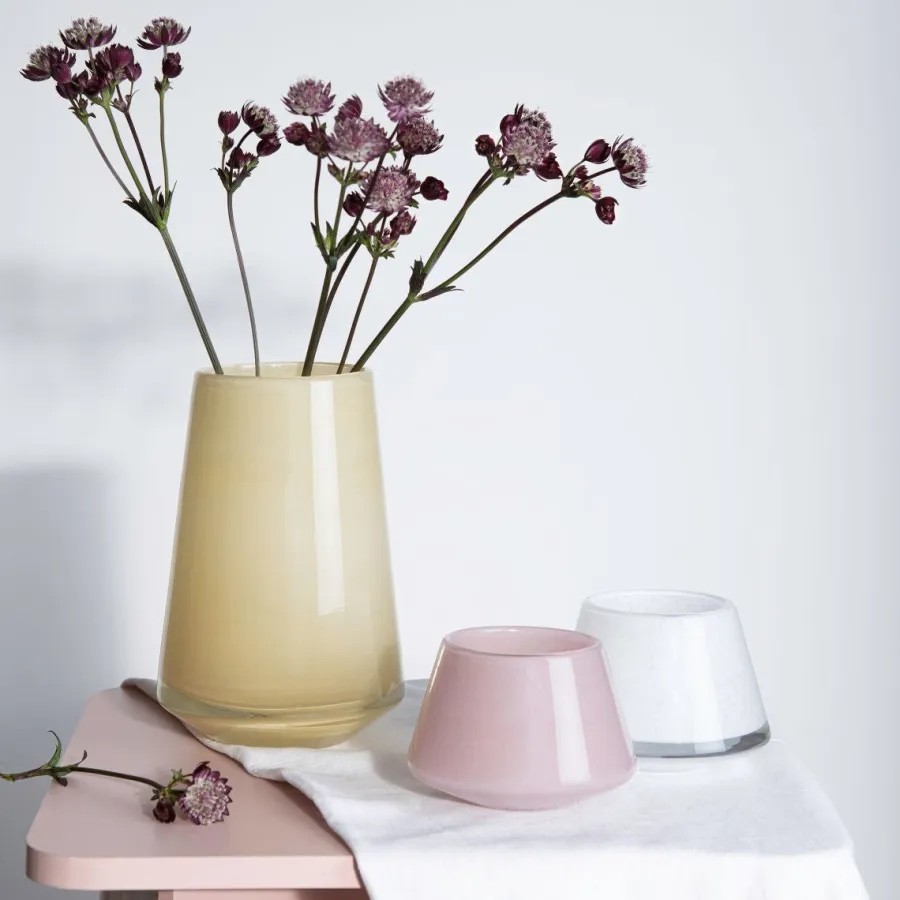 HADELAND GLASSVERK Vaser-DUGG VASE 20 CM GUL