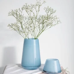 HADELAND GLASSVERK Vaser-DUGG VASE 20 CM LYSEBLÅ