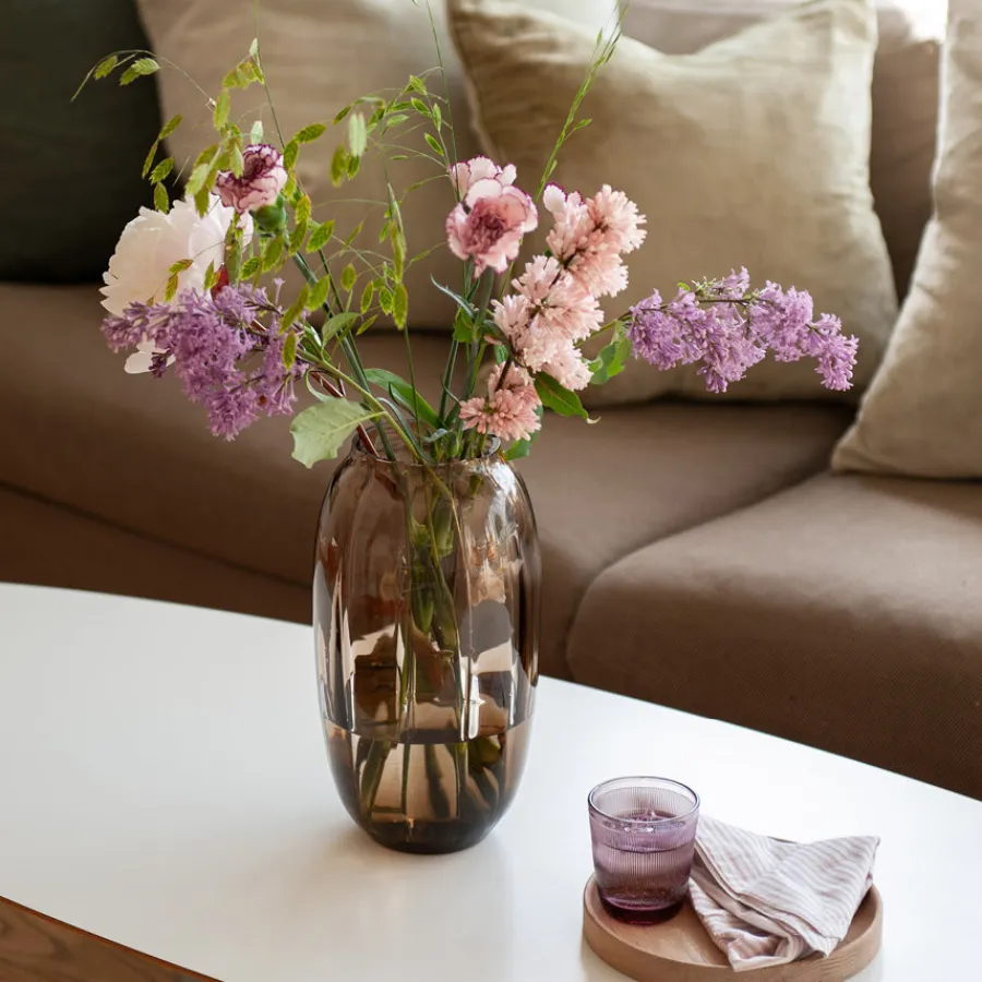 HADELAND GLASSVERK AS Vaser-ELLA VASE 29 CM Kakao