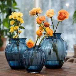 HADELAND GLASSVERK Vaser-EMILY VASE 26,5 CM BLÅ OPTIKK