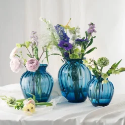 HADELAND GLASSVERK Vaser-EMILY VASE 17,5 CM BLÅ OPTIKK