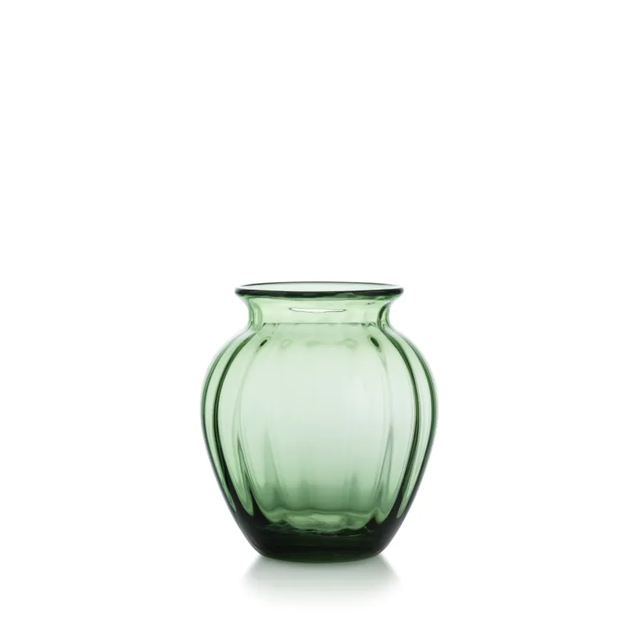 HADELAND GLASSVERK Vaser-EMILY VASE 17,5 CM GRØNN OPTIKK