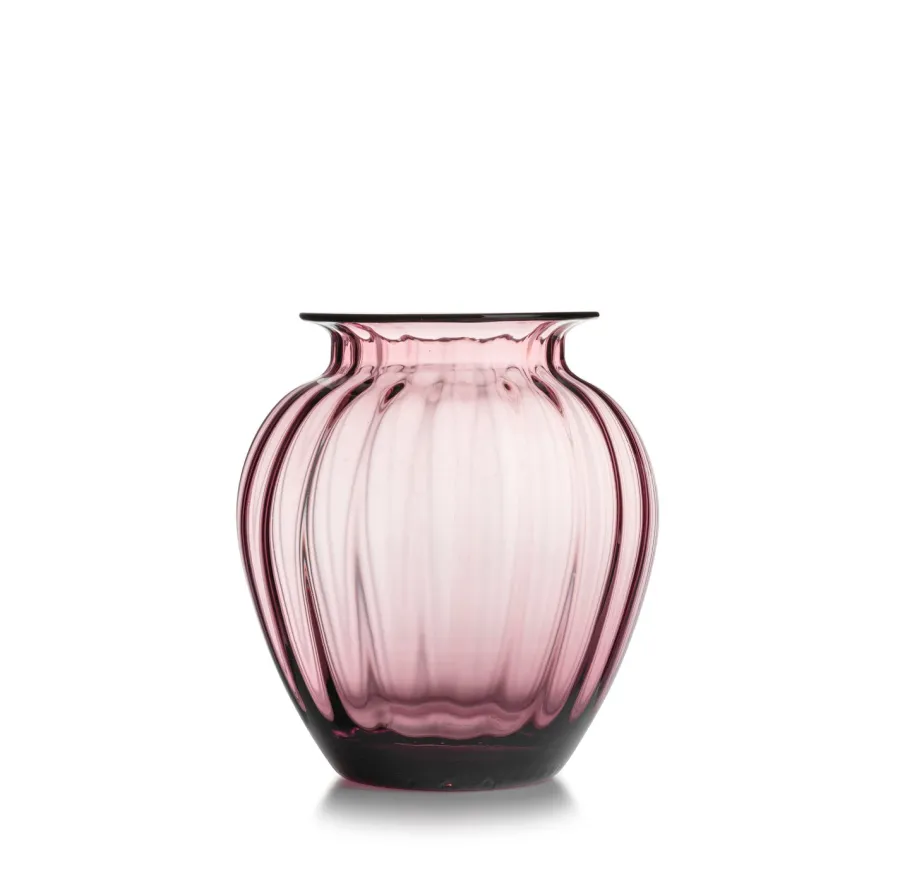 HADELAND GLASSVERK AS Vaser-EMILY VASE 23 CM ROSA OPTIKK