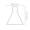HADELAND GLASSVERK Taklamper|Forma-FORMA TAKLAMPE ASK SVART MATT