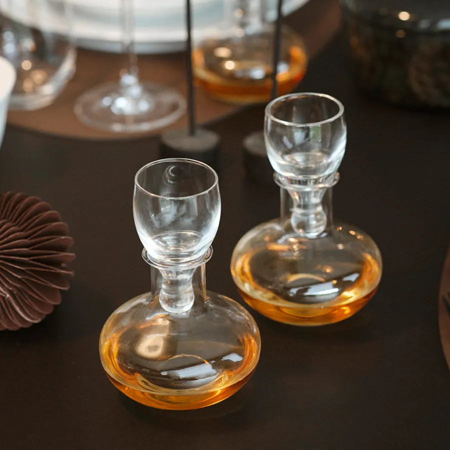 HADELAND GLASSVERK AS Dekanter Og Karafler-GILDE DRAMMEKARAFFEL MED GLASS 4PK Klar