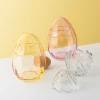 HADELAND GLASSVERK AS Påskepynt-GLASSEGG MED LOKK KLAR ROSA 15 CM