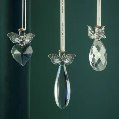 HADELAND GLASSVERK AS Julepynt-GLASS ENGEL HENG DIAMANT KLAR 3 PK