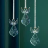 HADELAND GLASSVERK Julepynt-GLASSENGEL SNØFNUGG 3 PK