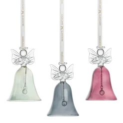 HADELAND GLASSVERK Julepynt-GLASSENGLER KLOKKE MIX 3 PK