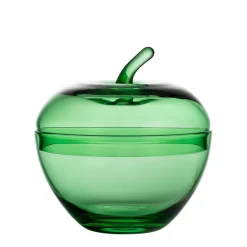 HADELAND GLASSVERK AS Julepynt-GLASSEPLE M/LOKK GRØNN 13,5 X 12,3 CM Grønn