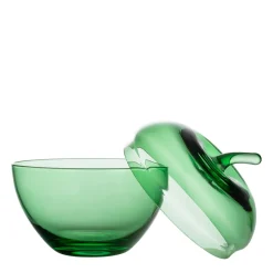 HADELAND GLASSVERK AS Julepynt-GLASSEPLE M/LOKK GRØNN 13,5 X 12,3 CM Grønn