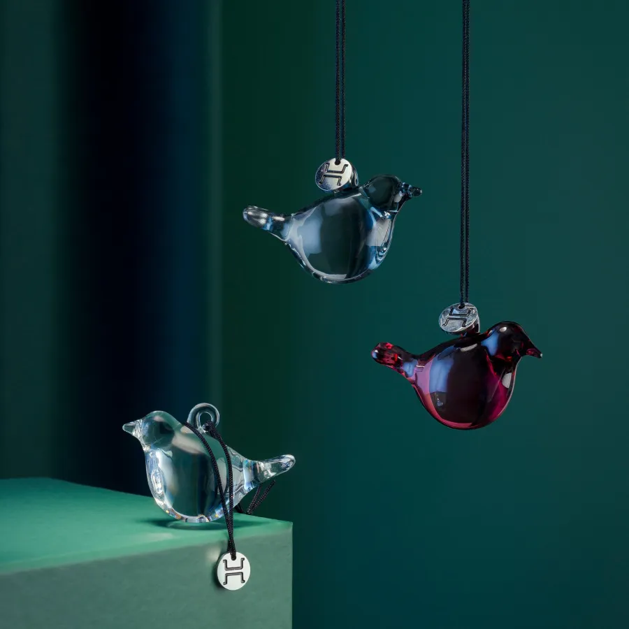 HADELAND GLASSVERK Julepynt-GLASSFUGLER MINI FLERFARGET 3 PK