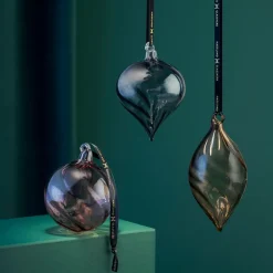 HADELAND GLASSVERK Julepynt-GLASSKLANG OPTIKK MIX FARGER 3 PK