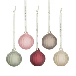 HADELAND GLASSVERK Julepynt-GLASSKULER MIX FARGER FROSTET MINI 5 PK