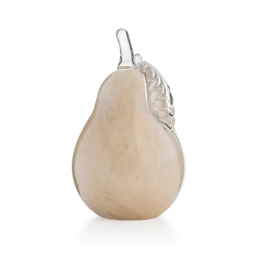 HADELAND GLASSVERK Glassfigurer-GLASSPÆRE BEIGE 18CM