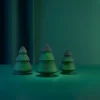 HADELAND GLASSVERK Julepynt-GLASSTRE FROSTET GRØNN 11,5 CM