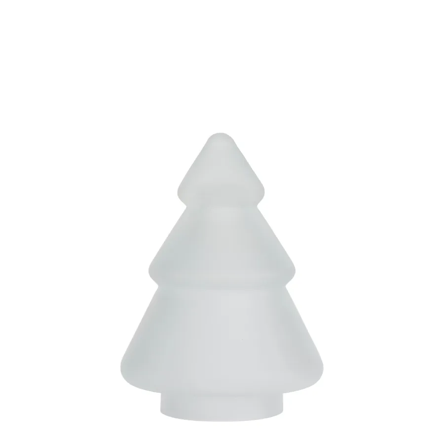HADELAND GLASSVERK Julepynt-GLASSTRE FROSTET HVIT 11,5 CM