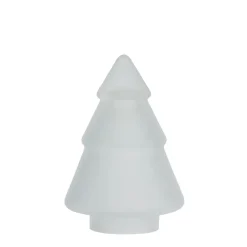HADELAND GLASSVERK Julepynt-GLASSTRE FROSTET HVIT 12,7 CM