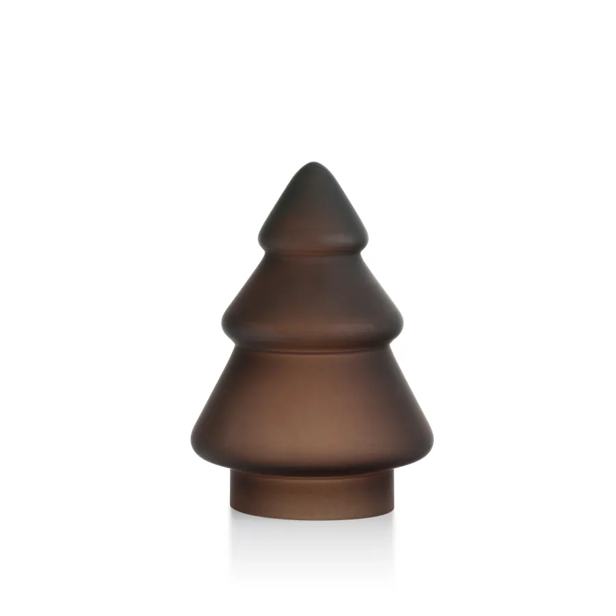 HADELAND GLASSVERK Julepynt-GLASSTRE FROSTET KAKAO 9,8 CM