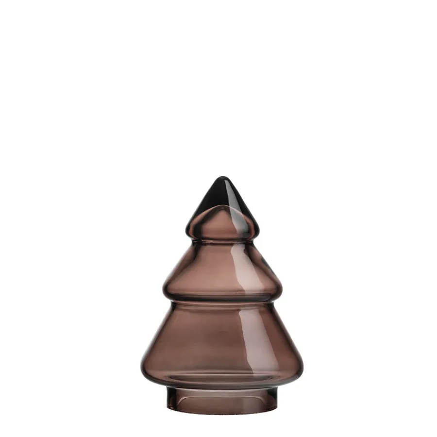 HADELAND GLASSVERK AS Julepynt-GLASSTRE GLATT MØRK 9,8CM Kakao