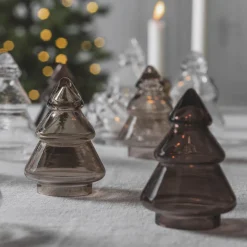 HADELAND GLASSVERK AS Julepynt-GLASSTRE GLATT MØRK 9,8CM Kakao