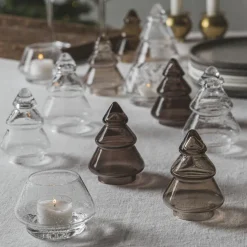 HADELAND GLASSVERK AS Julepynt-GLASSTRE GLATT MØRK 9,8CM Kakao