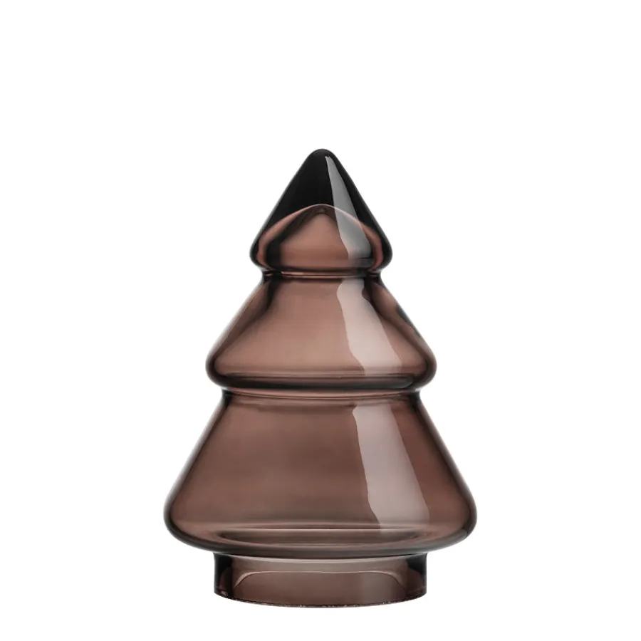 HADELAND GLASSVERK AS Julepynt-GLASSTRE GLATT MØRK 12,7CM Kakao