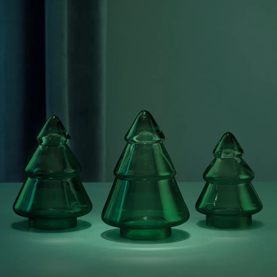 HADELAND GLASSVERK AS Julepynt-GLASSTRE VINTERGRØNN 9,8 CM Grønn