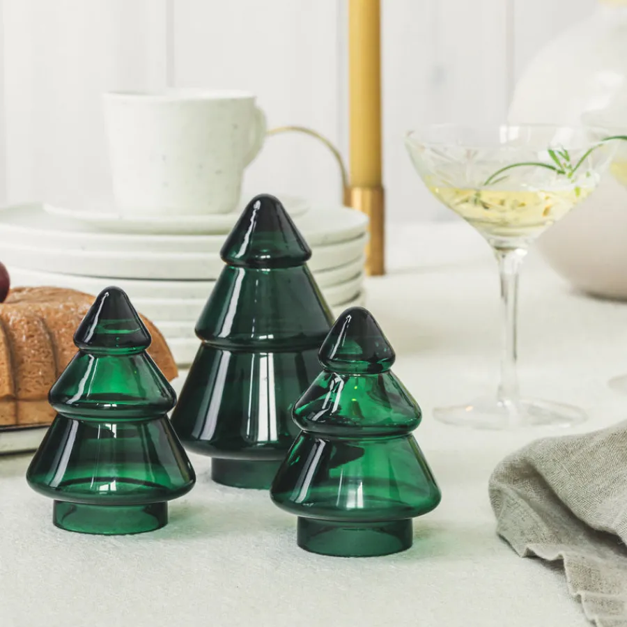 HADELAND GLASSVERK AS Julepynt-GLASSTRE VINTERGRØNN 12,7 CM Grønn