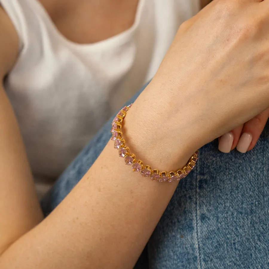 HADELAND GLASSVERK Armbånd|Armbånd-GLIM ARMBÅND ROSA