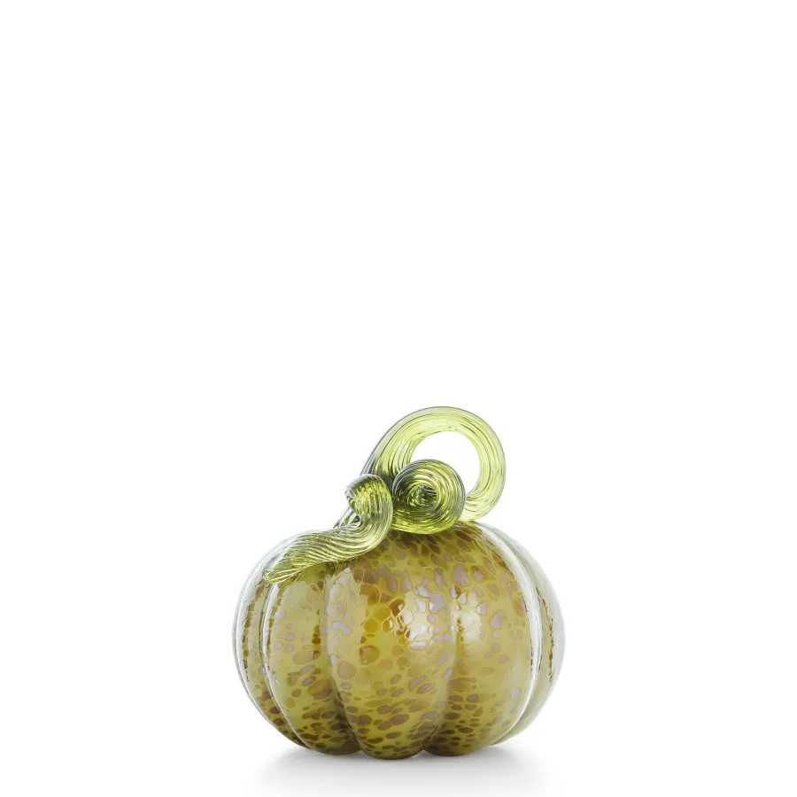 HADELAND GLASSVERK Høstdekor-GRESSKAR GRØNN 10 CM