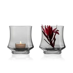 HADELAND GLASSVERK AS Lyslykter Og Lanterner-HANABI LYSLYKT 10 CM 2PK GRÅ Røkgrå