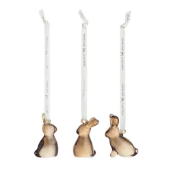 HADELAND GLASSVERK Påskepynt-HARER HENG 3 PK 5 CM