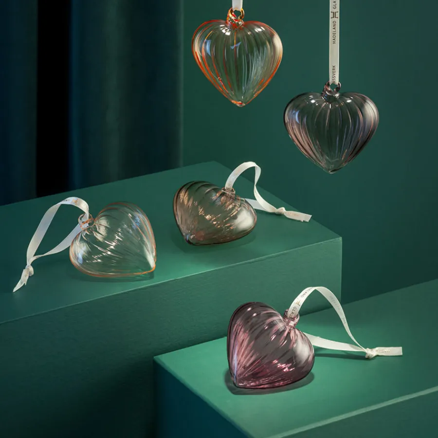 HADELAND GLASSVERK AS Julepynt-HJERTEKLANG 5 PK