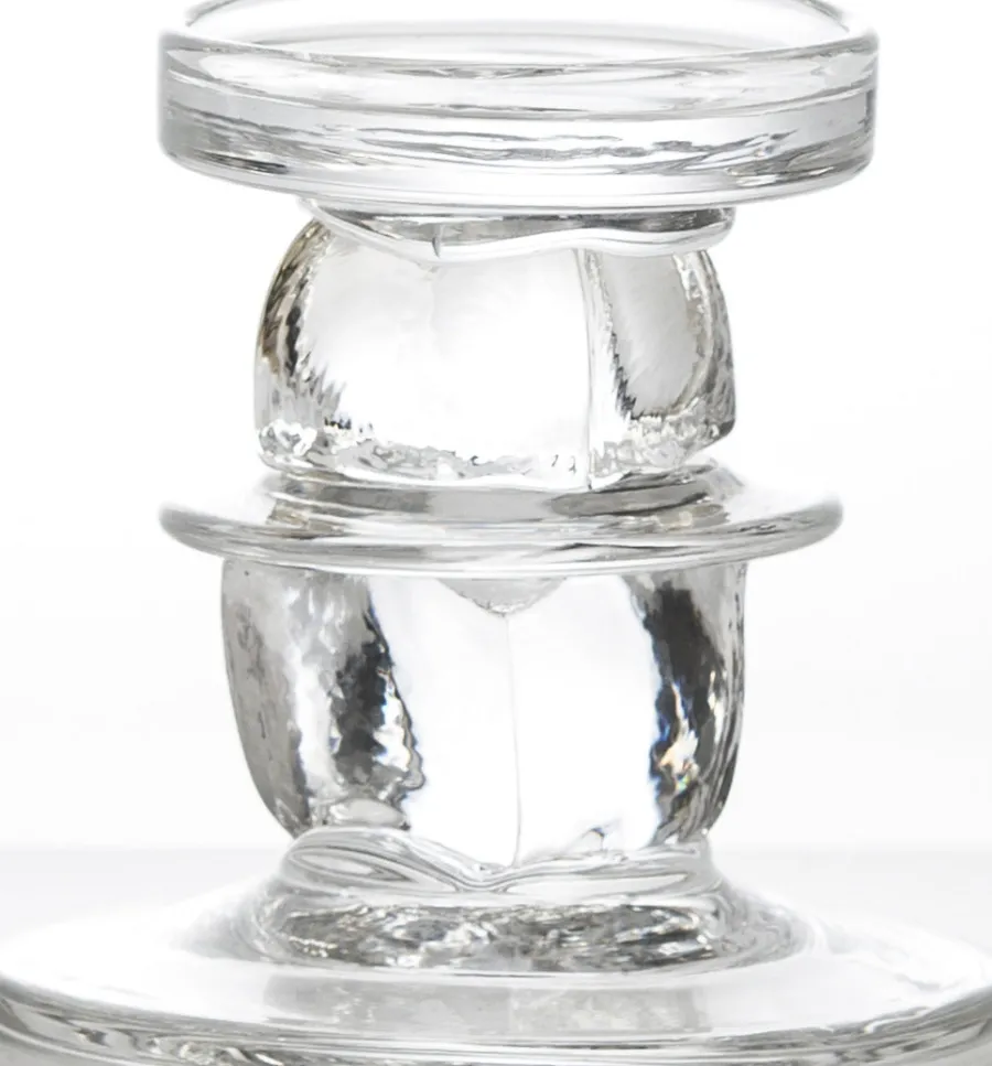 HADELAND GLASSVERK Lysestaker-ICE KUBBELYSESTAKE 13,5 CM